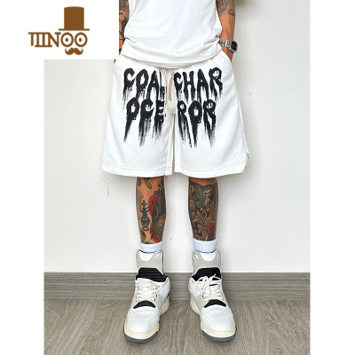 YANXU美式篮球短裤男夏季高街潮牌痞帅炸街裤子小众设计感运动五分中裤