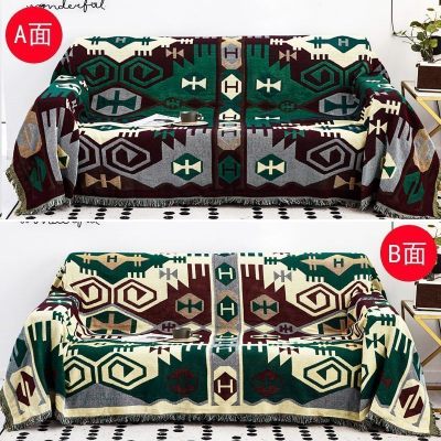 家柏饰(CORATED)北欧色沙发巾沙发布全盖毯子单简约沙发套沙发垫盖布罩 龟背纹[双面][] 90*150cm