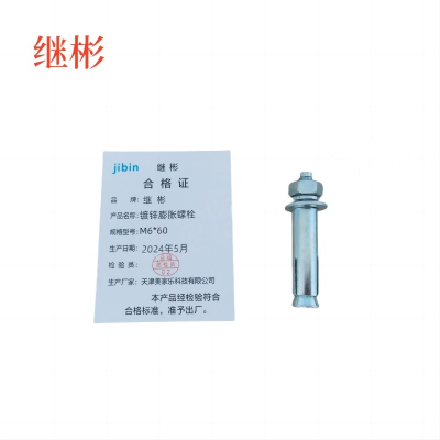 JIBIN/继彬 GB22795-表5 膨胀螺栓 碳钢 镀白锌 M12×200 个