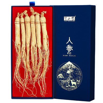 半山农 人参 精选吉林长白山生晒参 6支80克 泡酒药材非人参片人参粉