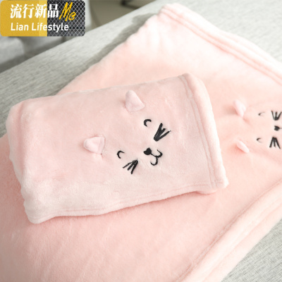 秋冬季珊瑚绒加厚毛毯单人被子午睡毯盖腿毯吸水毛巾法兰绒小毯子 三维工匠