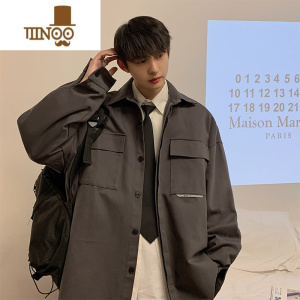 YANXU美式工装夹克男士2023年秋季新款潮牌chic早秋休闲上衣轻熟风外套