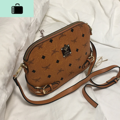 女包斜挎2020新款时尚印花单肩包韩版休闲贝壳包网红少女小包包潮NEW LAKE女斜挎包