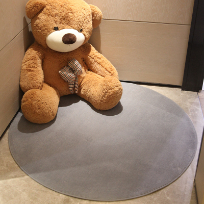 美帮汇ins北欧圆形吊篮地垫少女心卧室床边转椅家用网红飘窗床前地毯垫