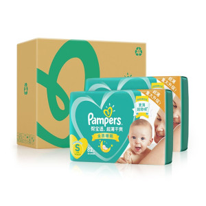 帮宝适(Pampers)纸尿裤小码S164片婴儿尿不湿超薄干爽尿裤