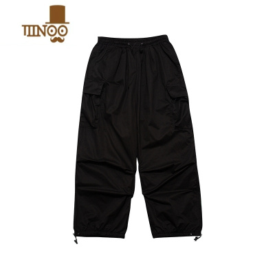 YANXU美式高街设计感工装裤男女国潮嘻哈裤子情侣宽松抽绳休闲裤长裤潮