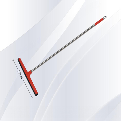 千里谷 QLG-DG-02 58CM宽不锈钢柄黑棉地刮(计价单位:把)红色