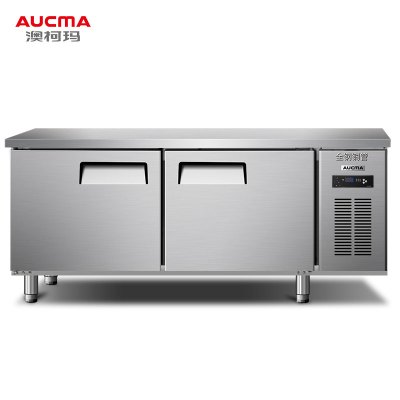 澳柯玛(AUCMA) 展示柜 HCF-15X8G 工程款工作台冷藏冷冻展示柜保鲜平冷厨房不锈钢1.5米长0.8米宽