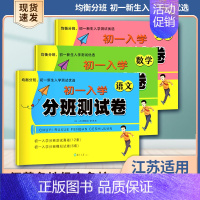 语文+数学 小学升初中 [正版]江苏省初一入学分班真题卷小升初必刷卷苏教语文数学英语达标名校真题考试精选模拟冲刺卷均衡分
