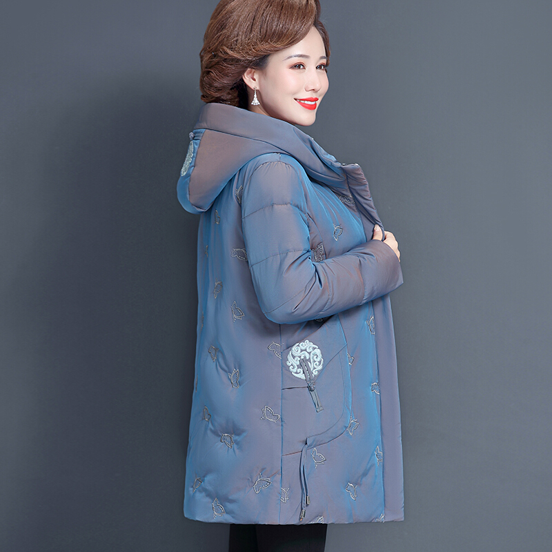 装冬装羽绒服女外套2021新款中年女士秋冬季中老年人羽绒服女品牌女装