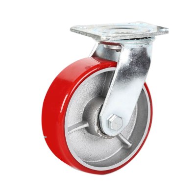 豫众诺 重型PU脚轮 6寸万向轮 个