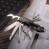 多功能工具钥匙扣求生户外生存组合折叠便携剪刀小刀野外随身X7163