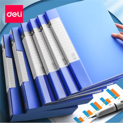 得力文件夹资料册透明插页a4资料收集册资料夹收纳夹办公用品多层 5101(10页)