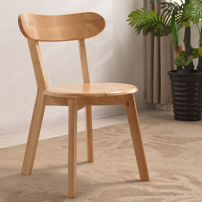 荺炬餐椅原木色把