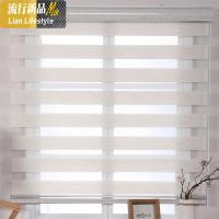 升降卷帘手拉遮光办公室客厅浴室厨房定制免打孔百叶窗帘防水成品 三维工匠