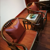 家柏饰(CORATED)头层水牛皮沙发垫夏季中式坐垫透气头层水牛皮垫欧式定做