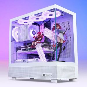 Thermaltake(Tt)钢影透S海景房机箱 电脑机箱(ATX主板/支持360水冷/270°全景/9风扇位