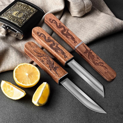 龙凤双刀户外小刀随身多功能刀便携露营不锈钢锋利鸳鸯子母刀7163