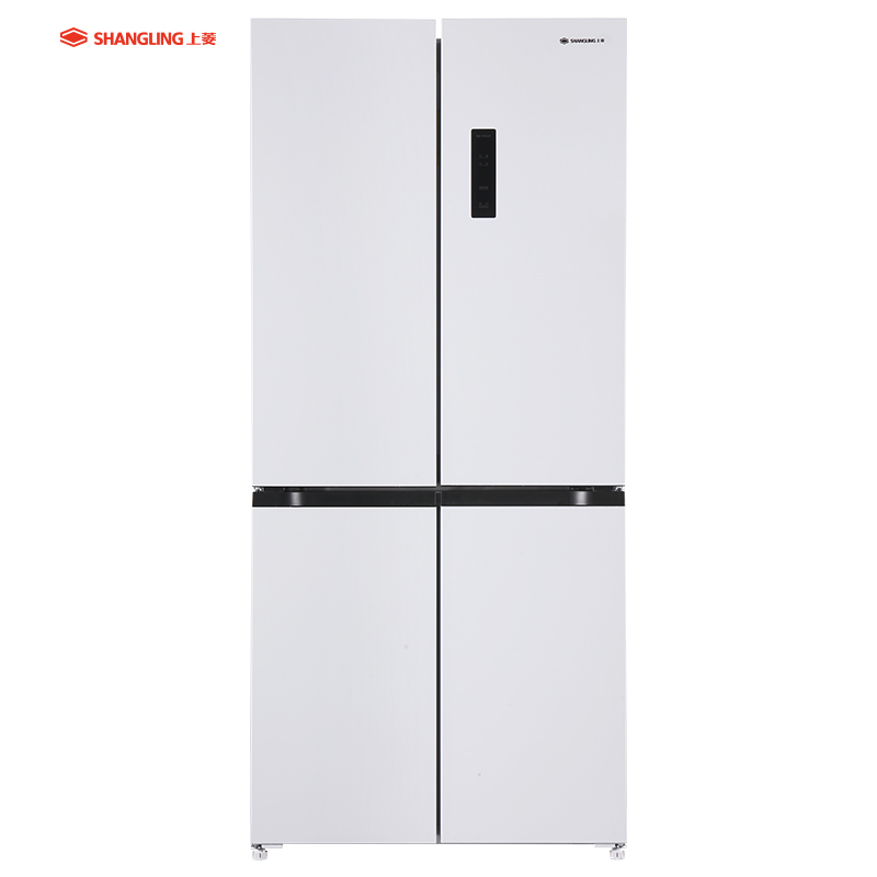 上菱510升十字对开四开门全空间净味大容量家用电冰箱 60cm超薄平嵌底部前置散热 BQE510PWFL(岩白)