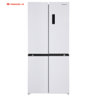 上菱510升十字对开四开门全空间净味大容量家用电冰箱 60cm超薄平嵌底部前置散热 BQE510PWFL(岩白)