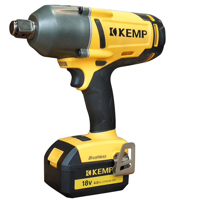 KEMP肯普18V 无刷 3/4" 方头 1000Nm 枪型冲击式充电扳手裸机C-BIP-P61-R17T1000