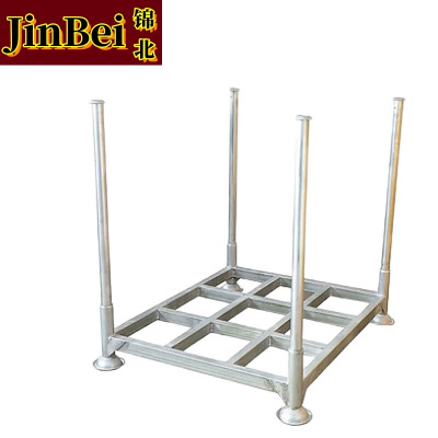 锦北仓库插管堆垛架巧固架堆叠冷库货架高架码垛架布料架 镀锌插管式1200*1200*1500mm