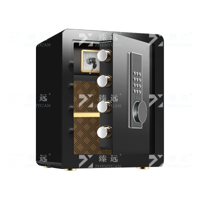 臻远 ZY40618090 小型保险柜密码保险箱全钢防盗保管箱 45cm黑色电子密码款