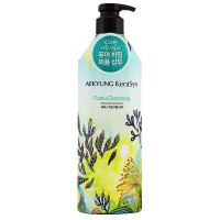 Aekyung韩国爱敬无硅油洗发水 清爽控油去屑止痒防脱持久留香花香无硅油 绿色香水洗发水 600ml