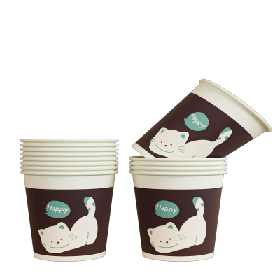 祥铁 一次性纸杯家用加厚食品级咖啡杯加硬防烫耐高温热饮杯子待客水杯60只 包