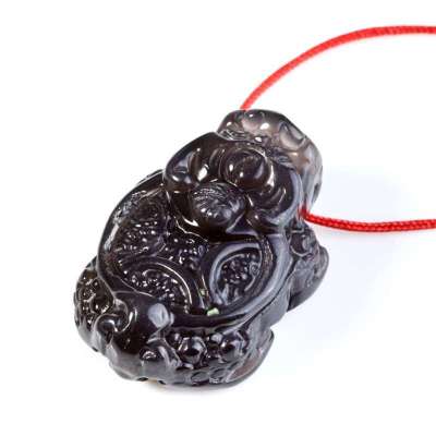 梦克拉 Mkela 黑曜石吊坠 龙龟 民族风