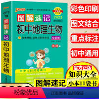 [正版]2023绿卡图书图解速记初中地理生物 中考会考地理生物同步辅导资料书 初一初二七年级八九年级基础知识手册 地理