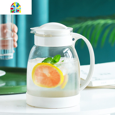 凉水壶套装 玻璃水壶扎壶 可高温冷水壶耐热防爆 大容量茶壶家用 FENGHOU 6只高款八角杯