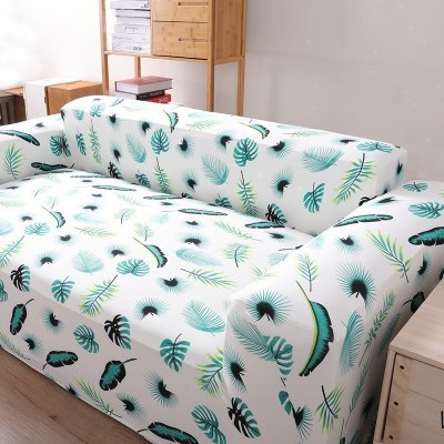 沙发套罩全包萬能套弹力通用型防滑懒人沙发罩皮沙发垫巾全盖 热带植物 M号[一般适145-185cm](尺寸可以咨询客服)