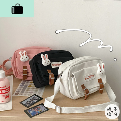 韩国ins复古学生帆布小包包女日系原宿可爱软妹古着感少女斜挎包NEW LAKE