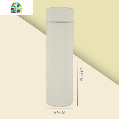 保温杯女简约304不锈钢男马卡龙潮流水杯子学生韩国清新可爱定制 FENGHOU 米白色