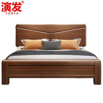 演发 床+2床头柜+床垫 1.8米 套