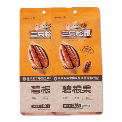 三只松鼠碧根果坚果零食休闲食品小吃奶油长寿果100g*2袋