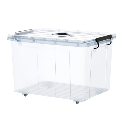 铁洋 透明带轮收纳箱 44cm*30cm*32.5cm(28L) 个