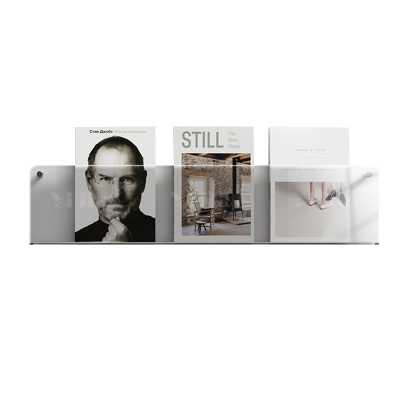 翌嘉YJ4123076 墙面壁挂书架透明亚克力免打孔U型创意展示架 80cm