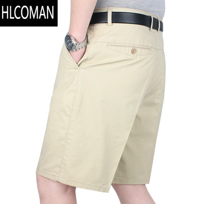 HLCOMAN夏季短裤爸爸宽松大码西装短裤中老年男士五分裤透气休闲裤薄