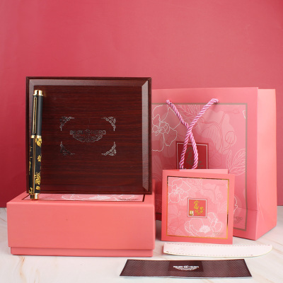 HERO/英雄18K金笔尖2192钢笔礼盒套装 花开富贵牡丹 自用收藏礼物送礼成人男士女生款商务办公练字用复古风