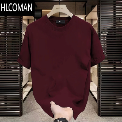 HLCOMAN220g短袖圆领百搭纯色t恤男女同款夏季潮流简约打底上衣