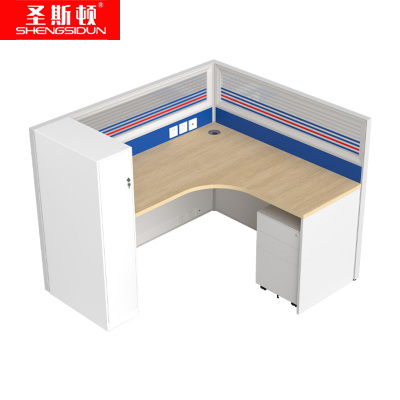 圣斯顿 Z-CJ160160-12C 1600*1600*1200mm 屏风工位木制活动柜钢制衣柜0.7mm 张 蓝/白