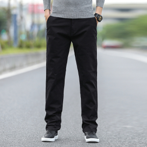 金盾(KIN DON)秋冬厚款男士休闲西裤宽松直筒新款韩版潮流百搭冬天长裤子阔腿裤大码裤42码