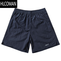 HLCOMAN夏季新款国潮美式复古刺绣尼龙五分裤宽松休闲运动短裤男女