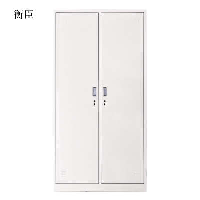 衡臣加厚二门钢制更衣柜员工柜铁皮职工储物柜带锁存包柜鞋柜