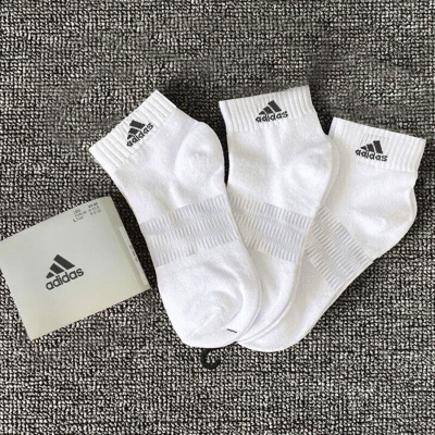 阿迪达斯 男袜女袜 运动袜跑步健身舒适 透气休闲 袜子 IA3946 D