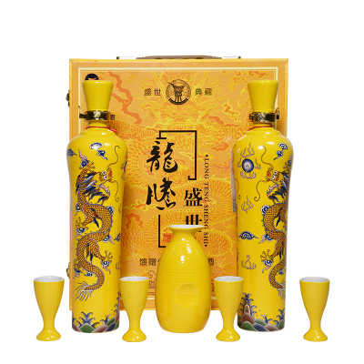 权禄龙腾盛世珍藏白酒泡制鹿酒鹿鞭人参酒礼盒男性成年饮用 礼盒装酒具送礼 龙腾盛世礼盒750ml*2瓶礼盒装 年货节送礼