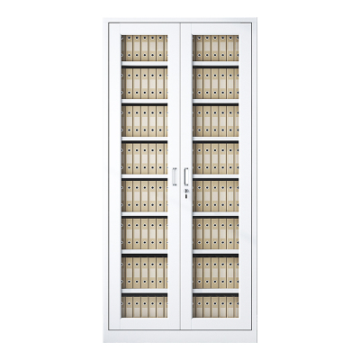 东升顺收纳柜财务档案柜资料柜加厚文件柜办公室带锁铁皮柜通玻柜八层