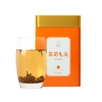 天方茉莉毛尖花茶100g听装 茉莉花茶